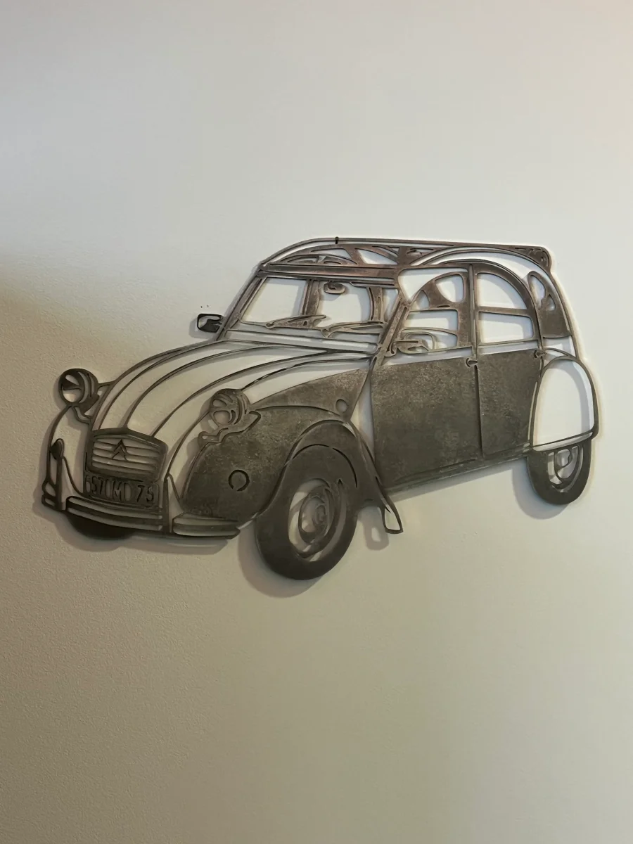 Plaque murale Voiture 2 chevaux