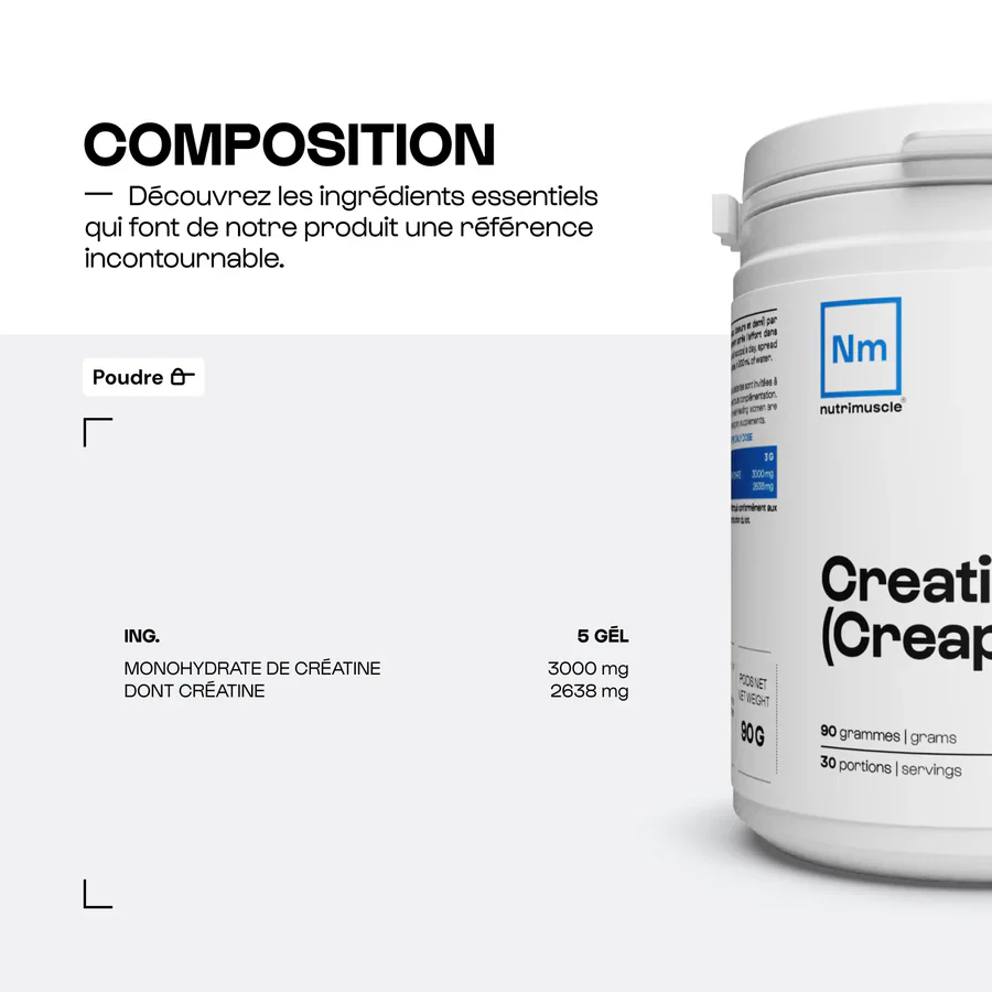 Créatine (Creapure®) en poudre - Nutrimuscle – Image 3