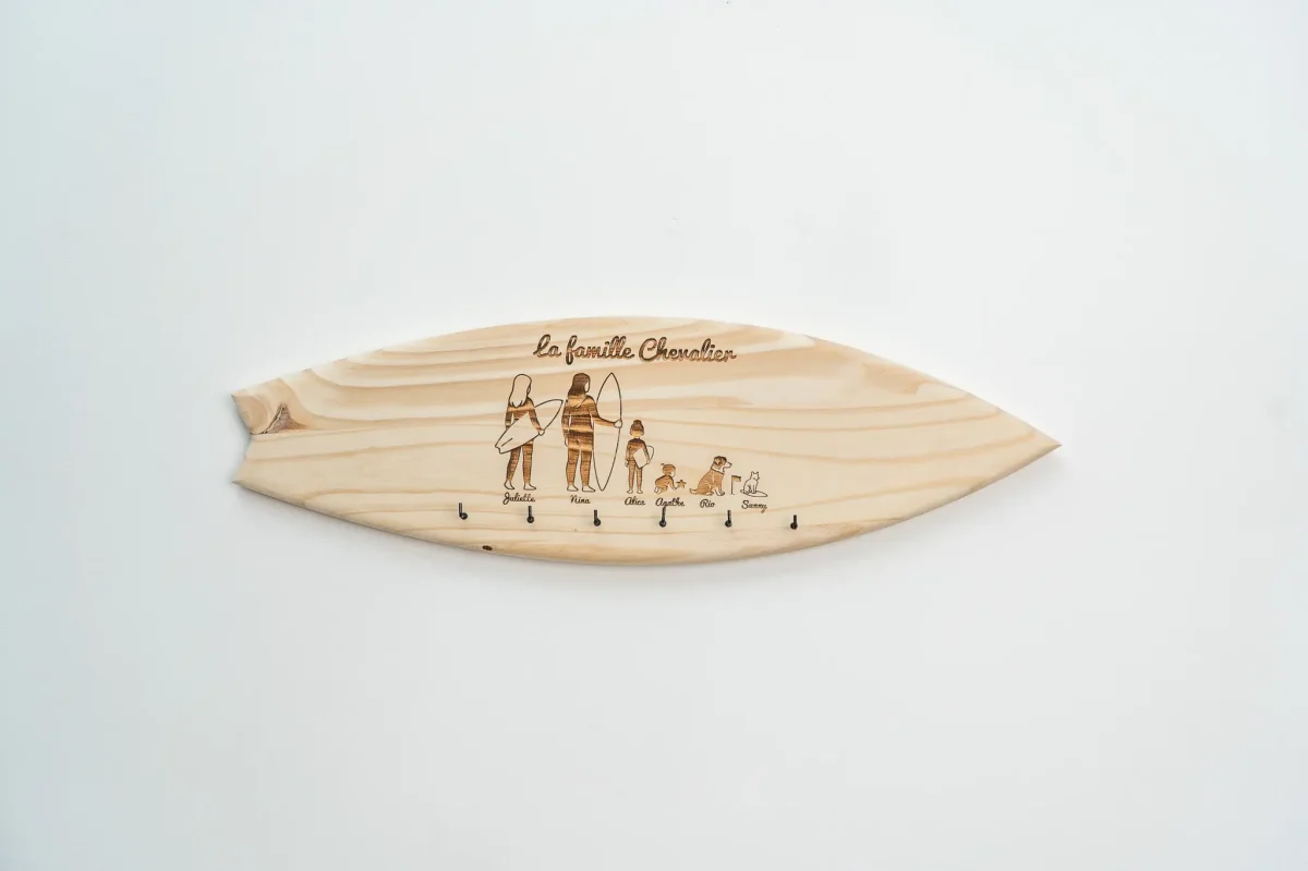 Support de clés « Famille de Surfeurs » – Image 6