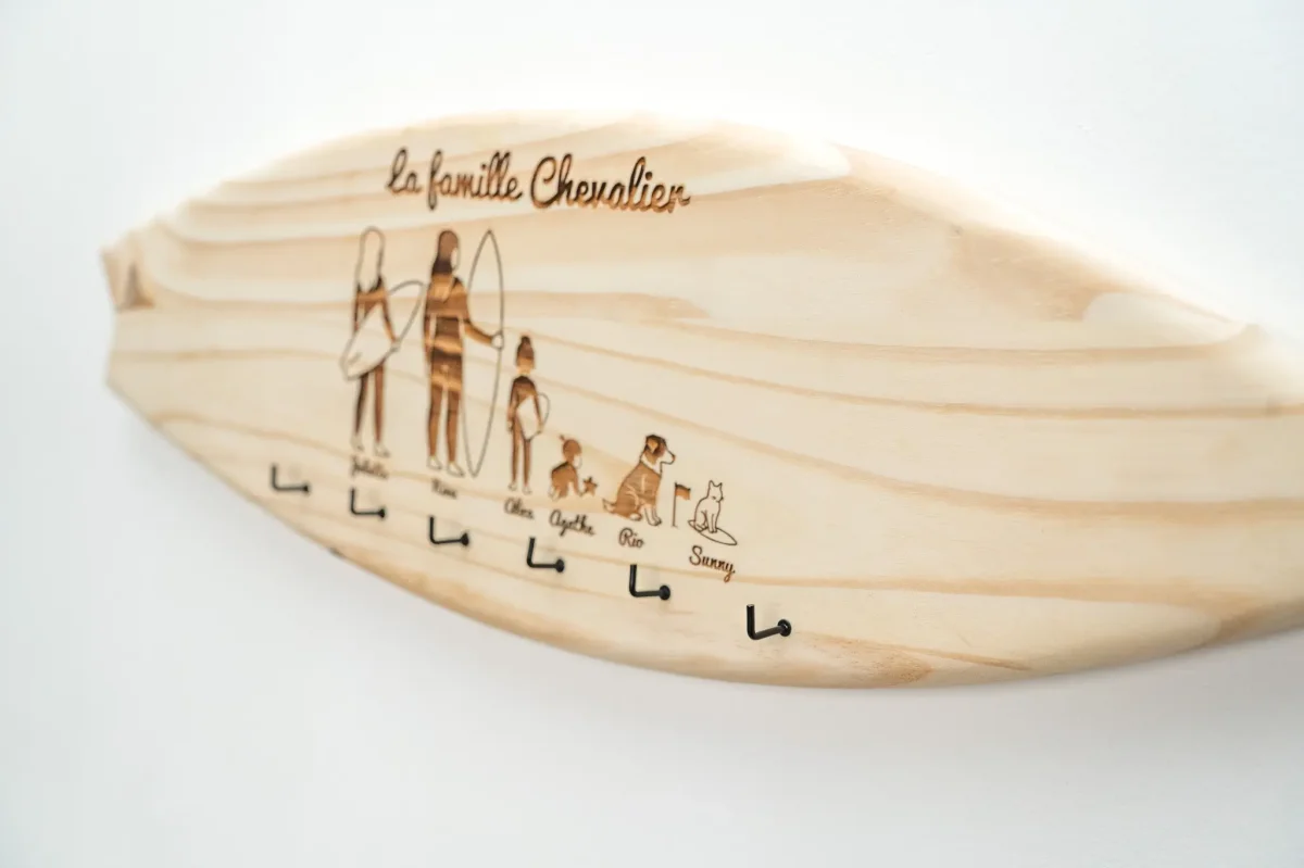 Support de clés « Famille de Surfeurs » – Image 9