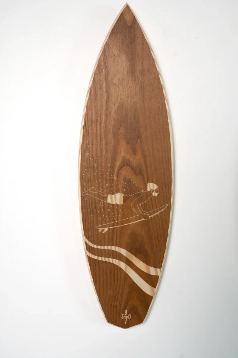 Planche de surf déco « Surfeuse et Surfeur » – Image 2