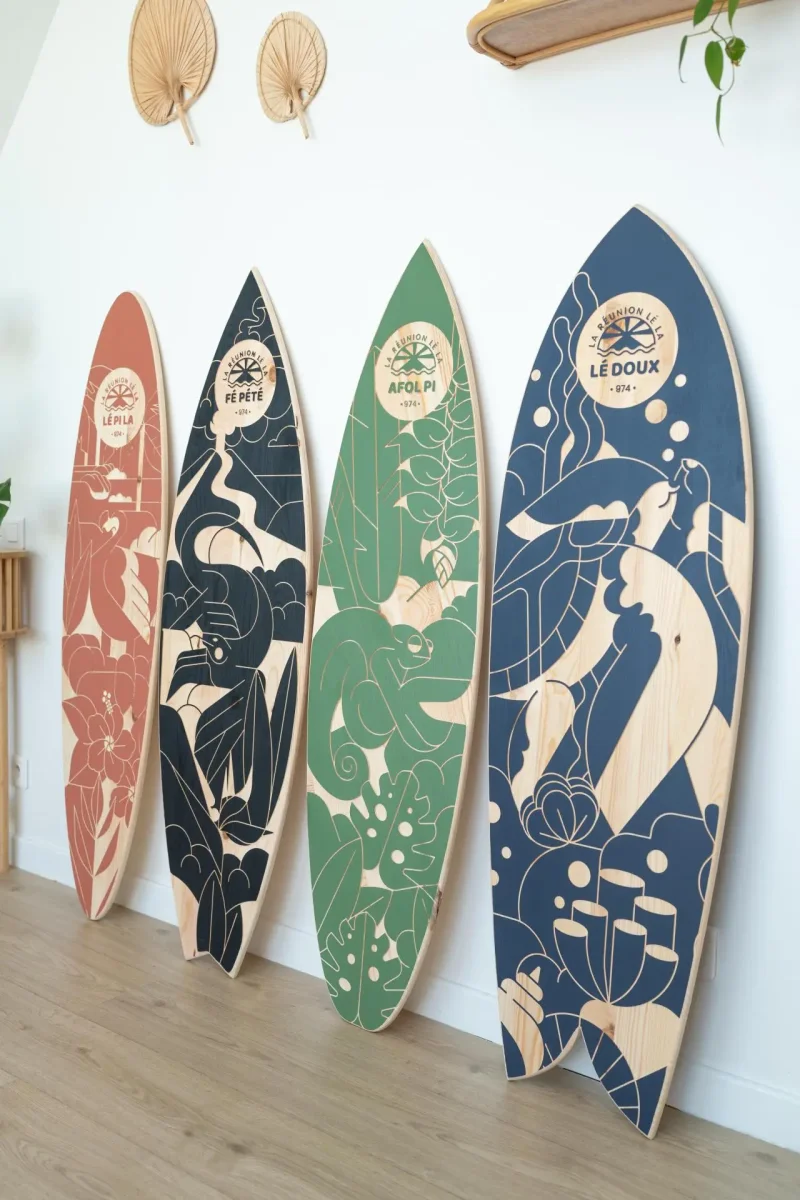 Planche de surf « La Réunion Léla »