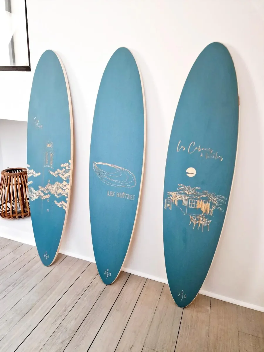 Planche de surf décorative « Bord de mer »