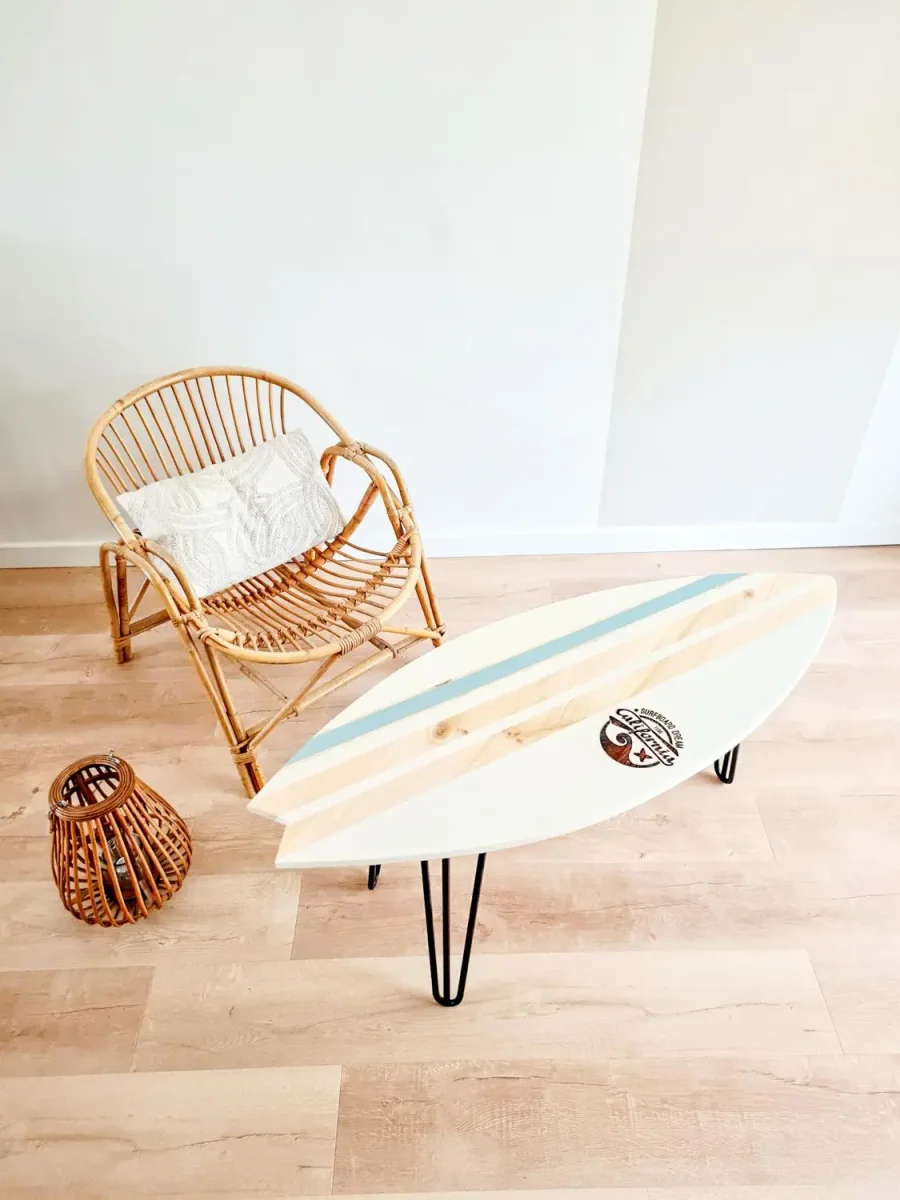 Table basse planche de surf « Panama »