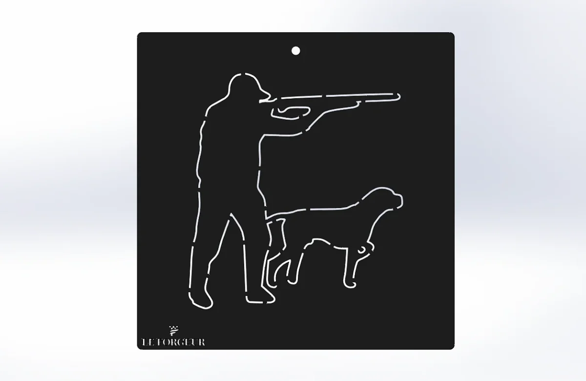 Artplate Chien et Chasseur