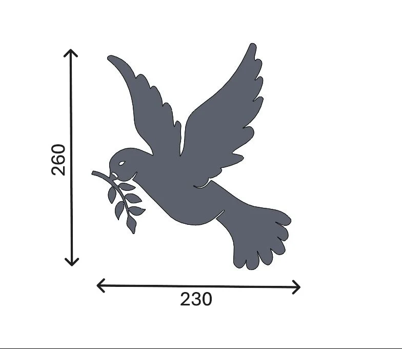 Plaque murale colombe – Image 2