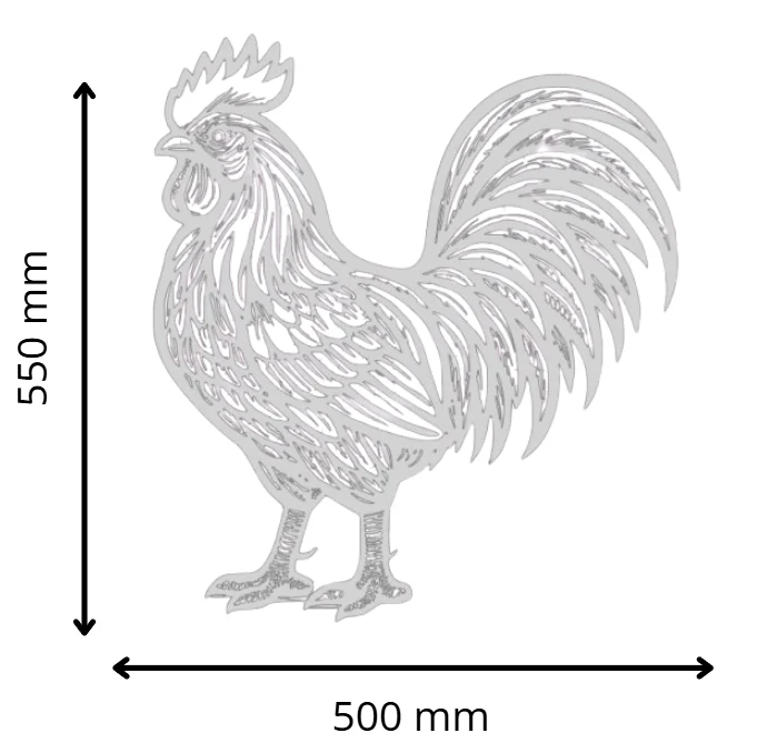 Coq Acier Corten – Image 3