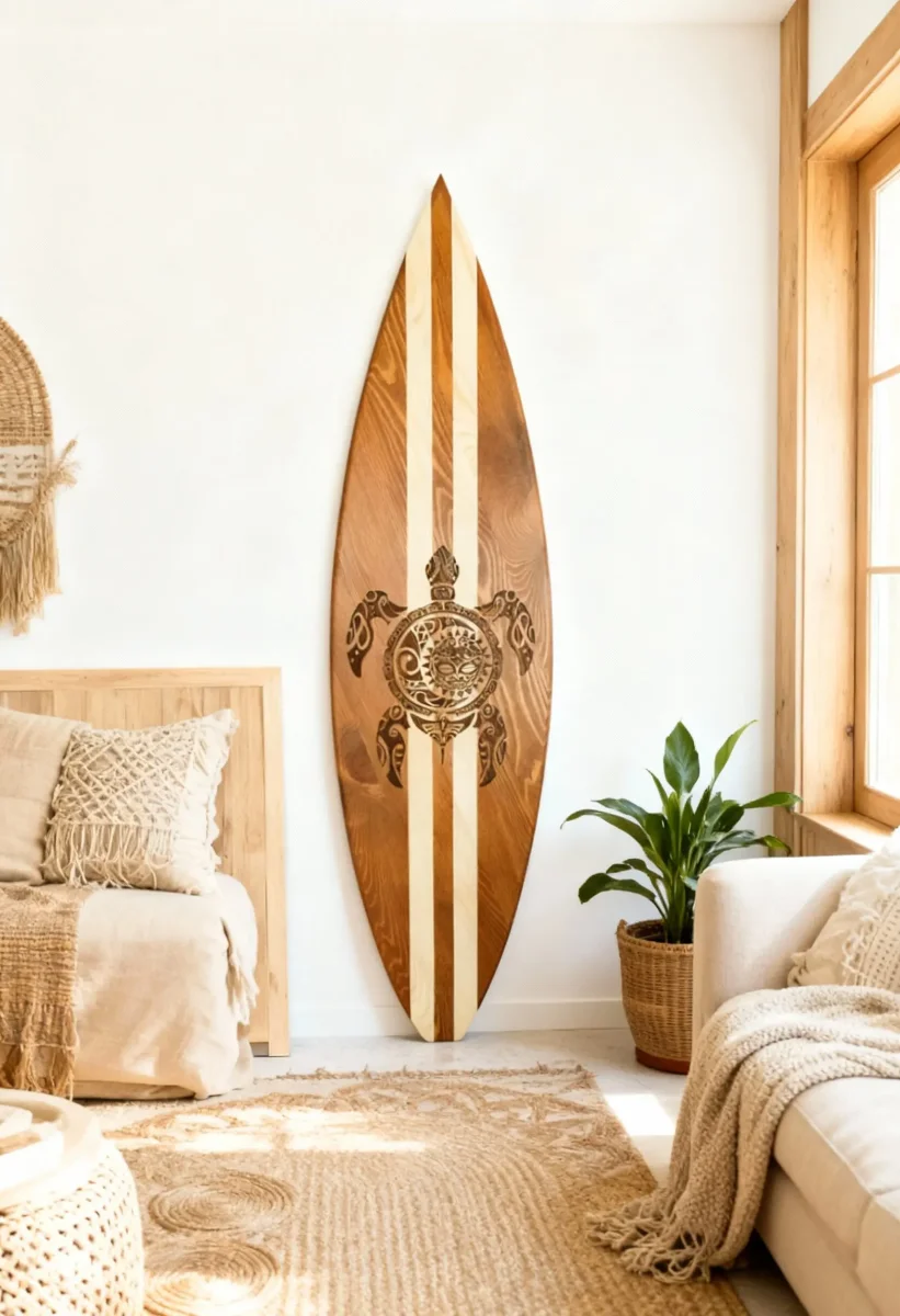 Planche de surf décorative « Anse Dufour »