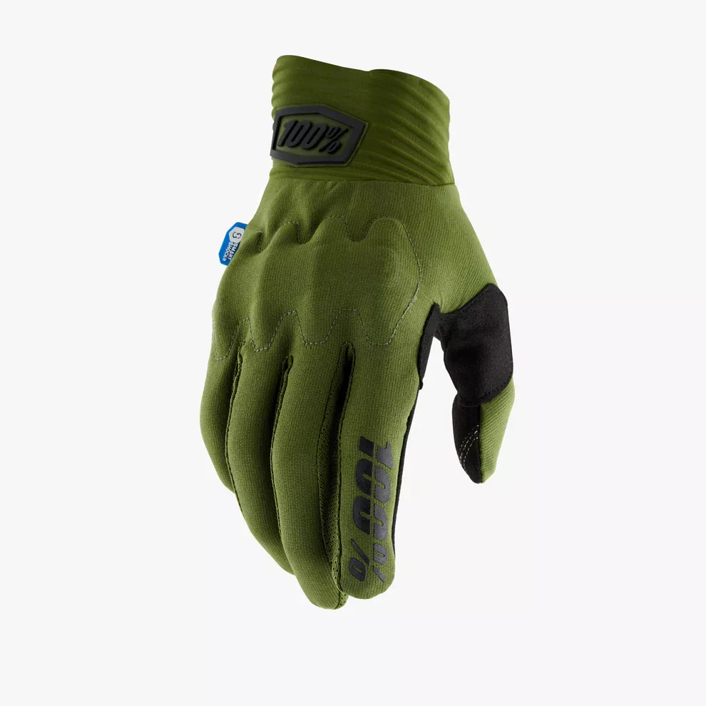 Gants 100% COGNITO Smart Shock FA22 vert armée