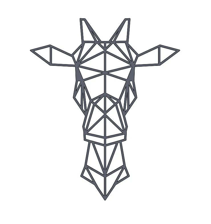 Plaque murale girafe