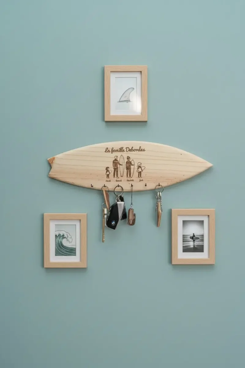 Support de clés « Famille de Surfeurs » – Image 4